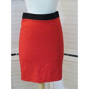 Trina Turk Women's Pencil Skirt Full Length Zipper Small 28" Waist  Red Black